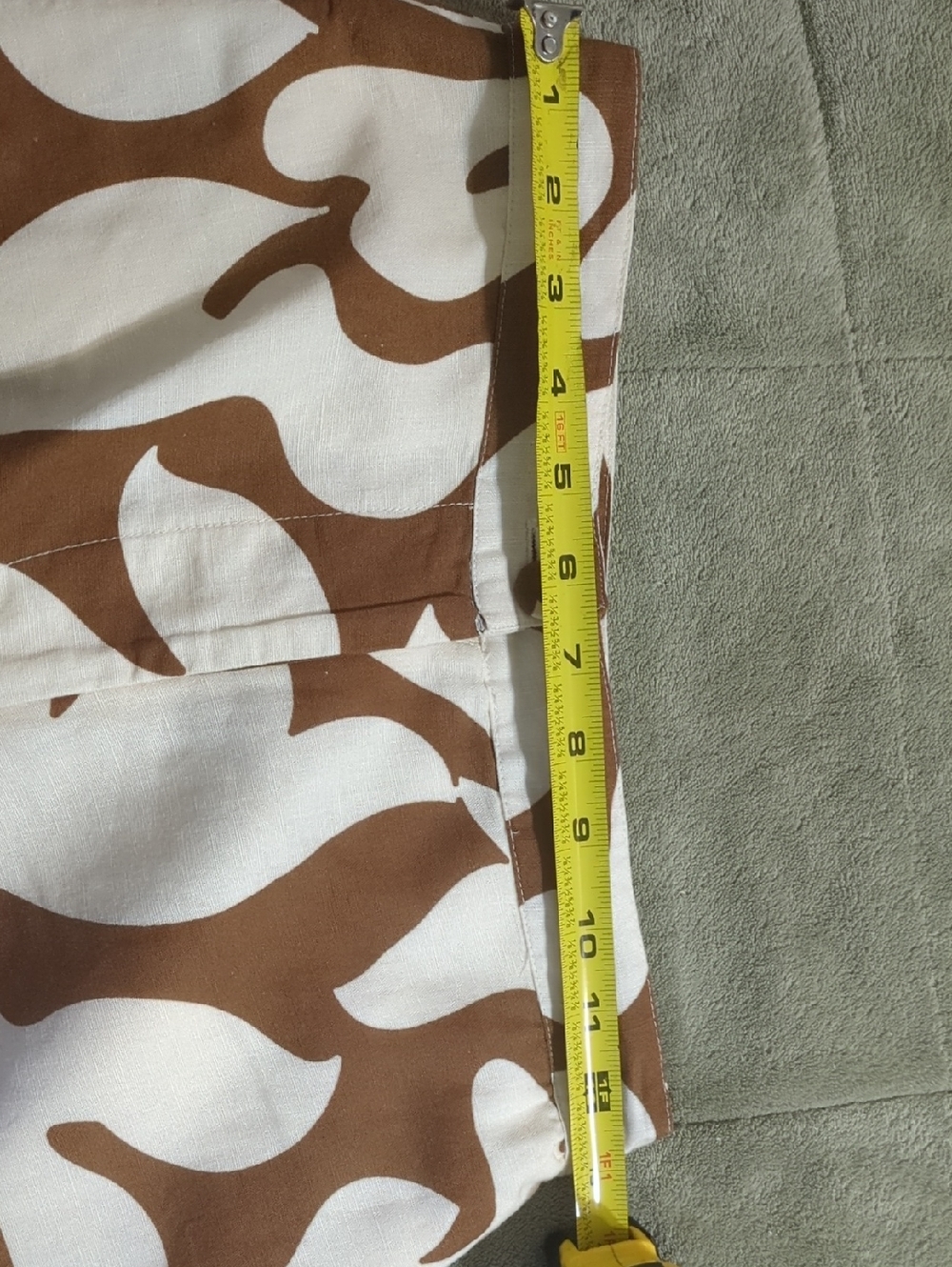 RHODET Two-Piece Brown/Cream Floral Print Set - Cropped Tie Top & Wide Leg Pant - Picture 13 of 13